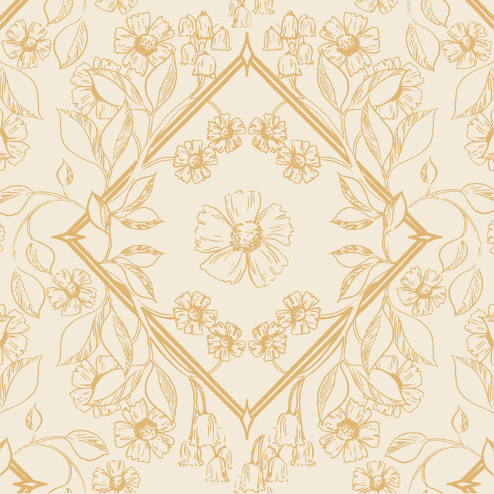 Create a beautiful garden on any wall in your home with our Blossoming Diamond Peel and Stick Wallpaper.