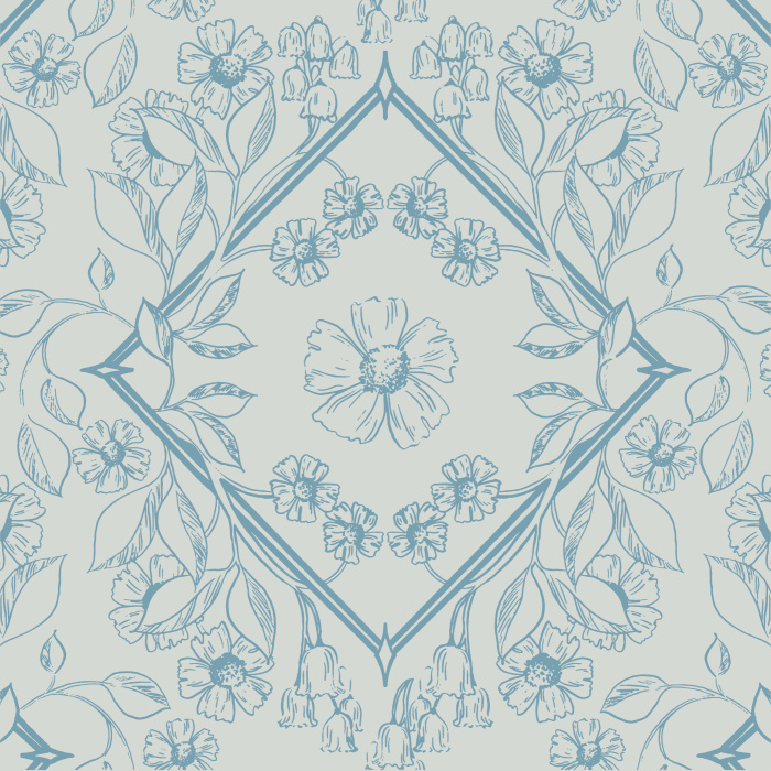 Create a beautiful garden on any wall in your home with our Blossoming Diamond Peel and Stick Wallpaper.