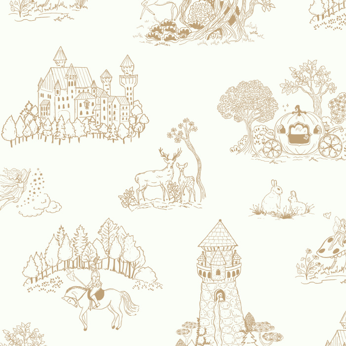 Create the perfect whimsical playroom for your child with our Fairytale Wonderland Peel and Stick Wallpaper.
