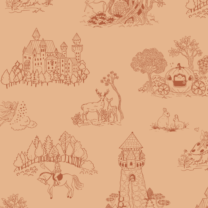 Create the perfect whimsical playroom for your child with our Fairytale Wonderland Peel and Stick Wallpaper.