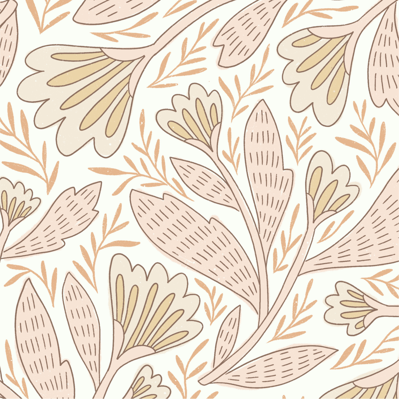 Boho Florals Wallpaper