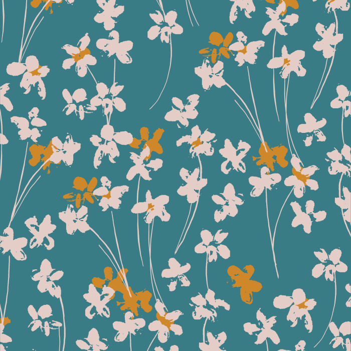 Create a distressed garden on any wall in your home with our Allover Floral Peel and Stick Wallpaper.