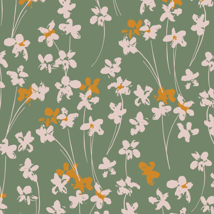 Create a distressed garden on any wall in your home with our Allover Floral Peel and Stick Wallpaper.