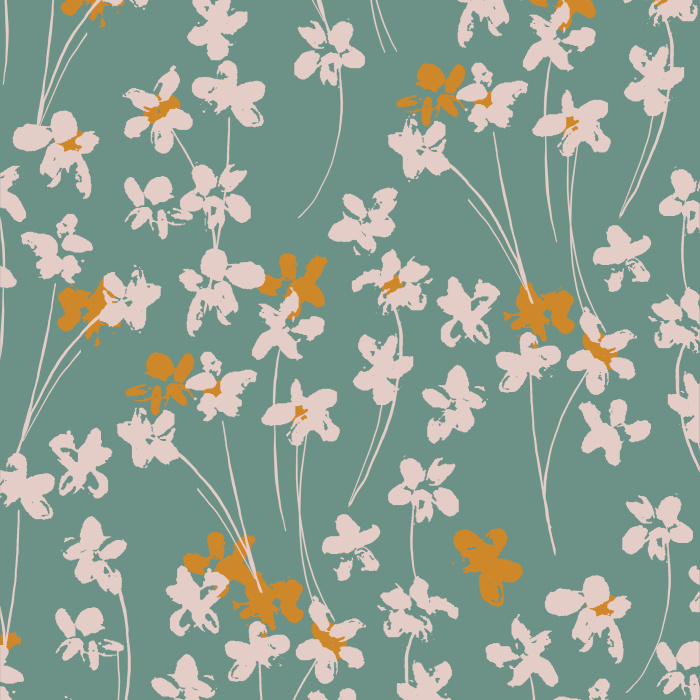 Create a distressed garden on any wall in your home with our Allover Floral Peel and Stick Wallpaper.