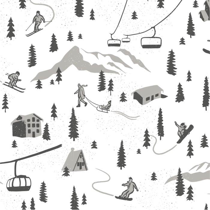Create a winter wonderland in your child's playroom with our Snow Day Peel and Stick Wallpaper.