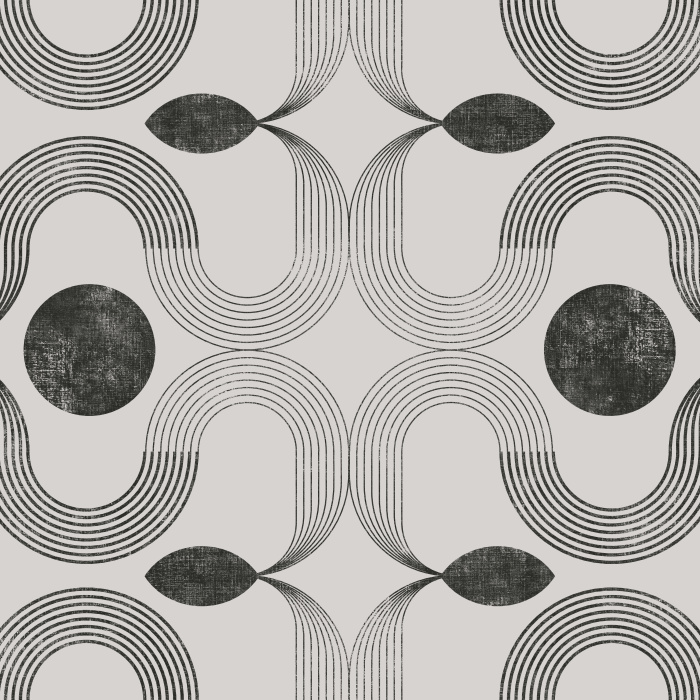 Create an artistic touch with our Retro Flow Peel and Stick Wallpaper.