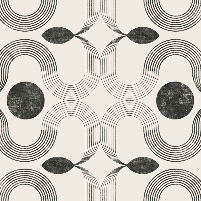 Create an artistic touch with our Retro Flow Peel and Stick Wallpaper.
