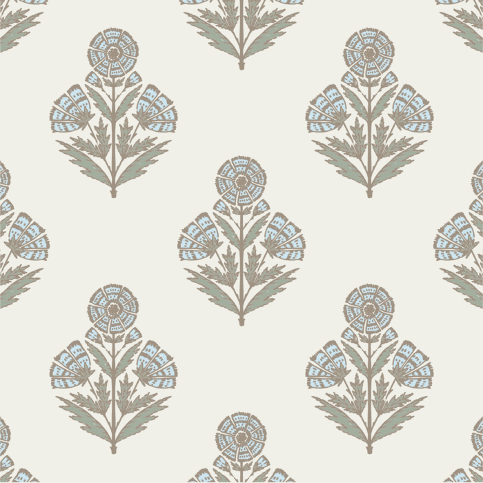 Our Block Print Daisy Peel and Stick Wallpaper is sure to add a touch of greenery to any room in your home.