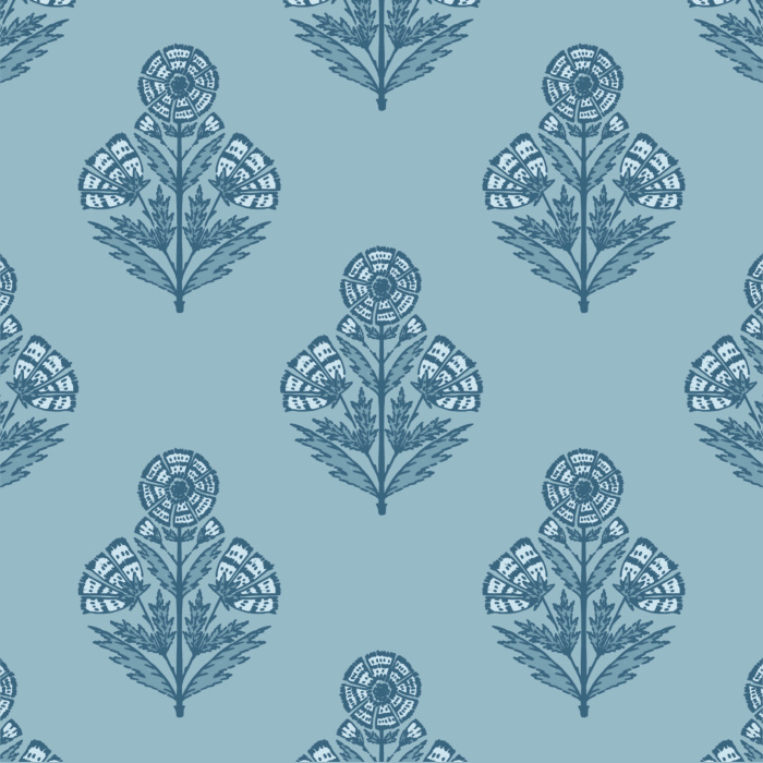 Our Block Print Daisy Peel and Stick Wallpaper is sure to add a touch of greenery to any room in your home.