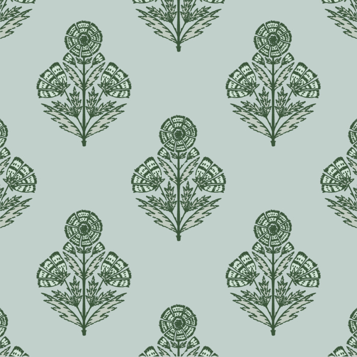 Our Block Print Daisy Peel and Stick Wallpaper is sure to add a touch of greenery to any room in your home.