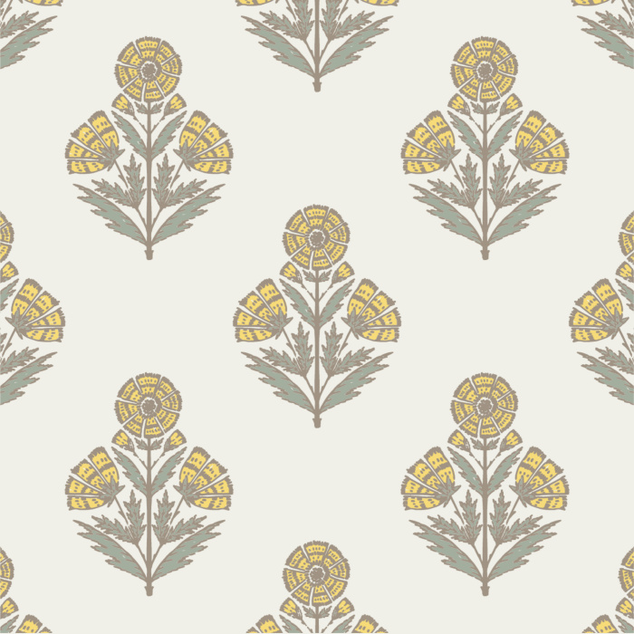 Our Block Print Daisy Peel and Stick Wallpaper is sure to add a touch of greenery to any room in your home.