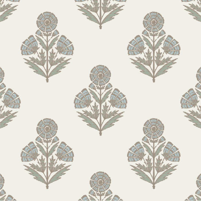 Our Block Print Daisy Peel and Stick Wallpaper is sure to add a touch of greenery to any room in your home.