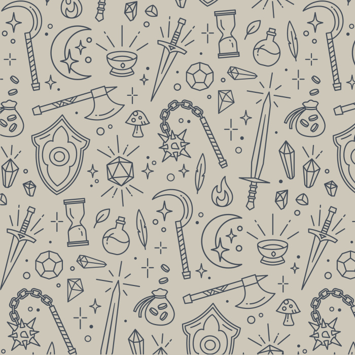 Transport yourself into a medieval fantasy world with our Gamer Art Peel and Stick Wallpaper.