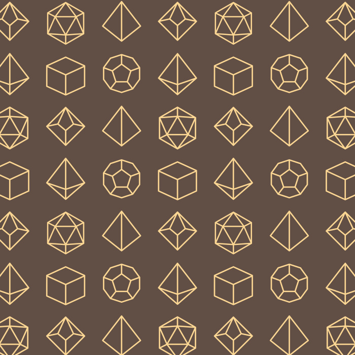 Unleash your inner dungeon master, ready to set out on an adventure with our Geometric Dice Peel and Stick Wallpaper.