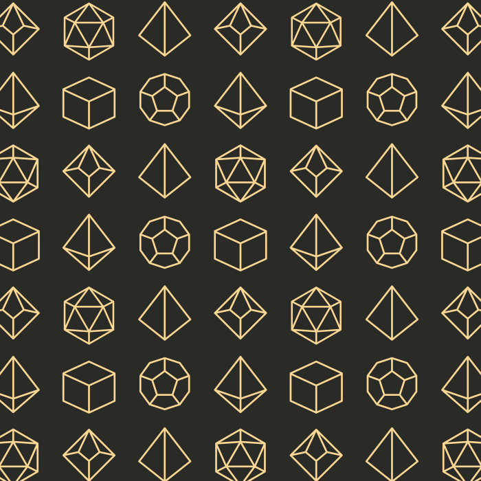 Unleash your inner dungeon master, ready to set out on an adventure with our Geometric Dice Peel and Stick Wallpaper.