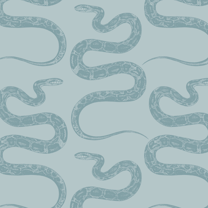 Create a stunningly serpentine look with our Mirrored Snakes Peel and Stick Wallpaper.