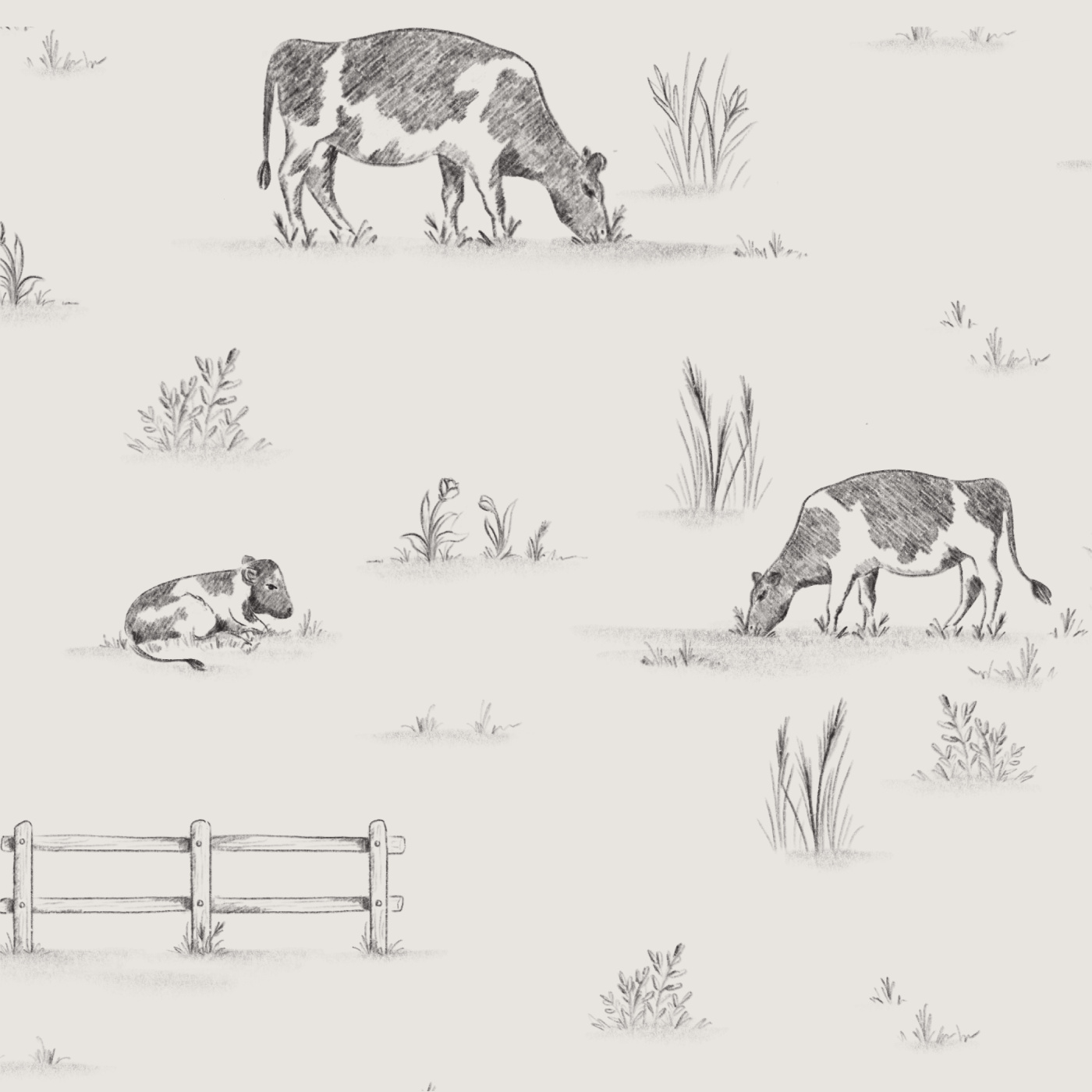 Classic Cow Peel and Stick Removable Wallpaper