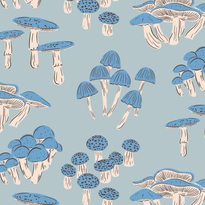 Create a truly unique space with our Mushroom Study Peel and Stick Wallpaper. 
