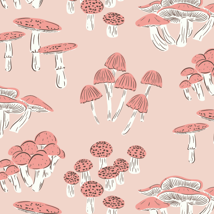 Create a truly unique space with our Mushroom Study Peel and Stick Wallpaper.