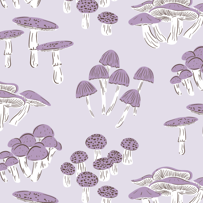 Create a truly unique space with our Mushroom Study Peel and Stick Wallpaper. 