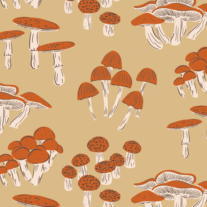 Create a truly unique space with our Mushroom Study Peel and Stick Wallpaper. 