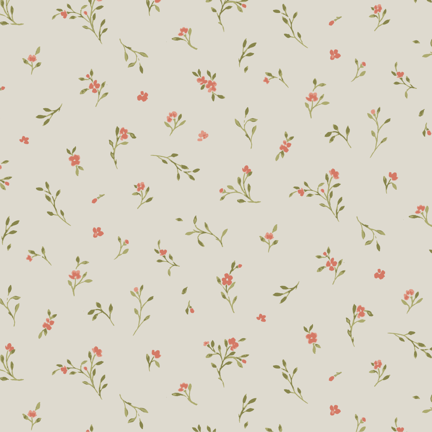 Block Print Daisy Peel and Stick Removable Wallpaper