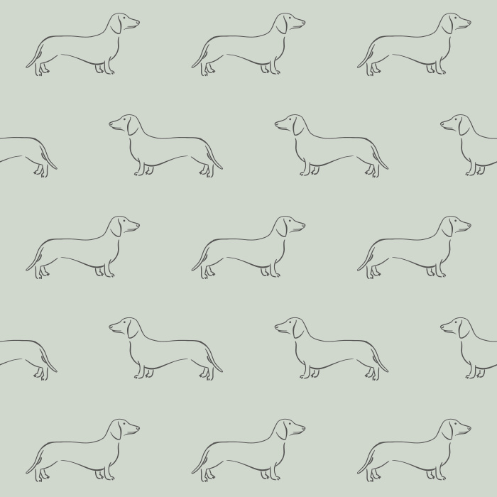 Fill your space with the things you love with our Little Dachshund Peel and Stick Wallpaper.