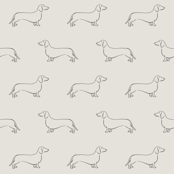 Fill your space with the things you love with our Little Dachshund Peel and Stick Wallpaper. 