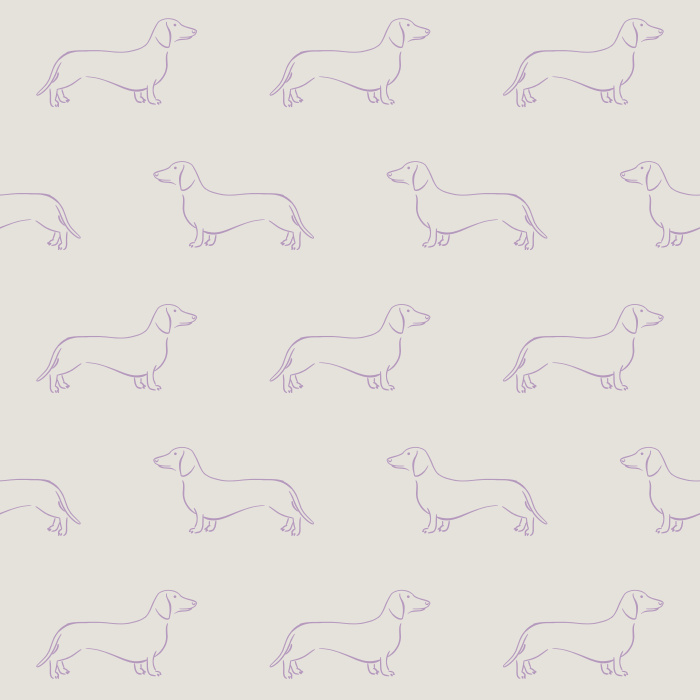 Fill your space with the things you love with our Little Dachshund Peel and Stick Wallpaper.