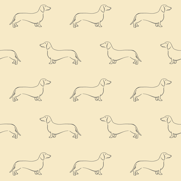 Fill your space with the things you love with our Little Dachshund Peel and Stick Wallpaper. 