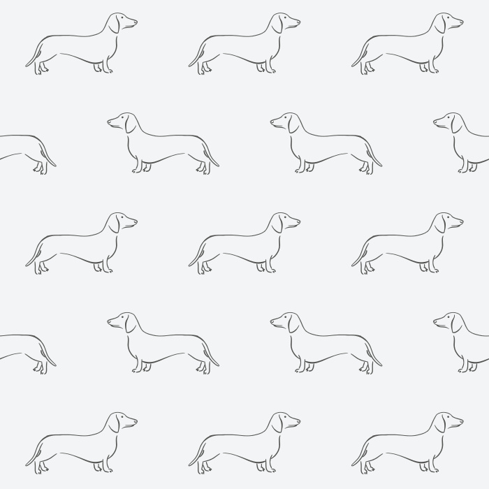 Fill your space with the things you love with our Little Dachshund Peel and Stick Wallpaper.