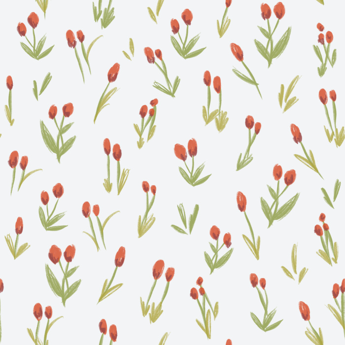 Bring the look of a romantic garden to any wall in your home with our Tulip Joy Peel and Stick Wallpaper.