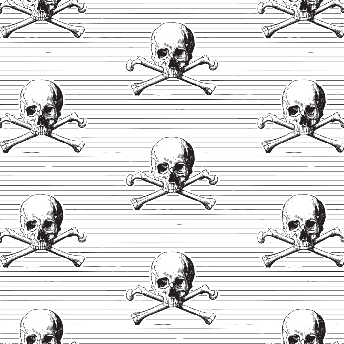 Reinvent your space your way with our Pirate Skulls Peel and Stick Wallpaper.