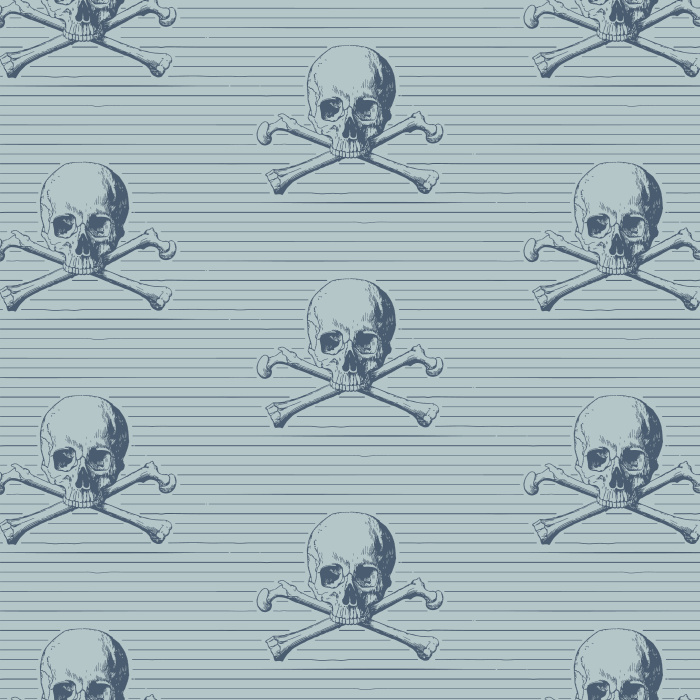 Reinvent your space your way with our Pirate Skulls Peel and Stick Wallpaper.