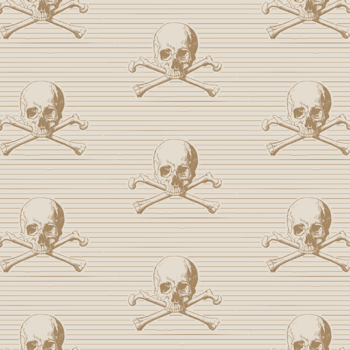 Reinvent your space your way with our Pirate Skulls Peel and Stick Wallpaper.