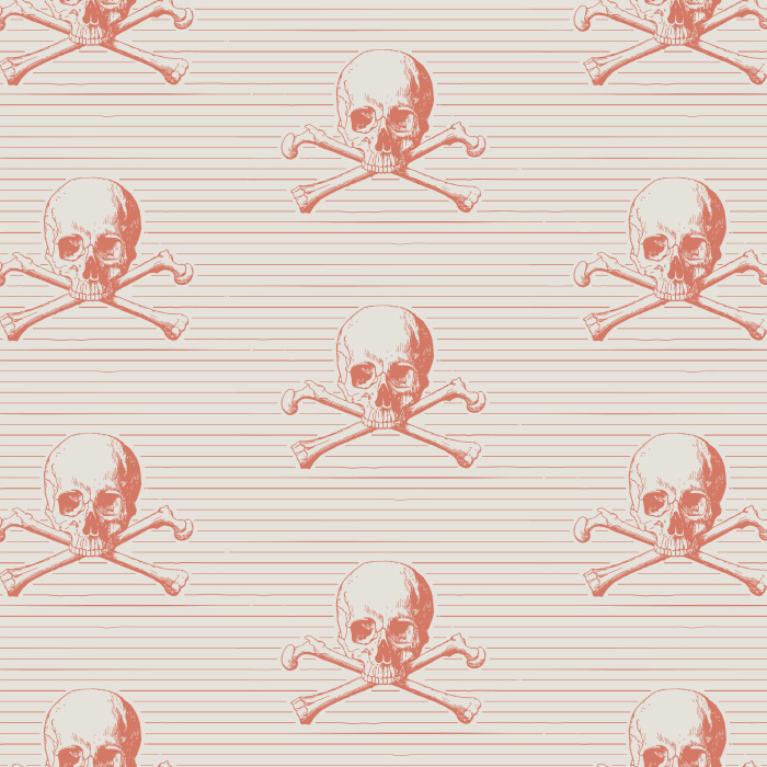 Reinvent your space your way with our Pirate Skulls Peel and Stick Wallpaper.
