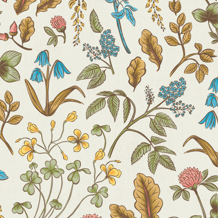 Add a botanical touch of nature to any wall in your home with our Wild Cottage Floral Peel and Stick Wallpaper.