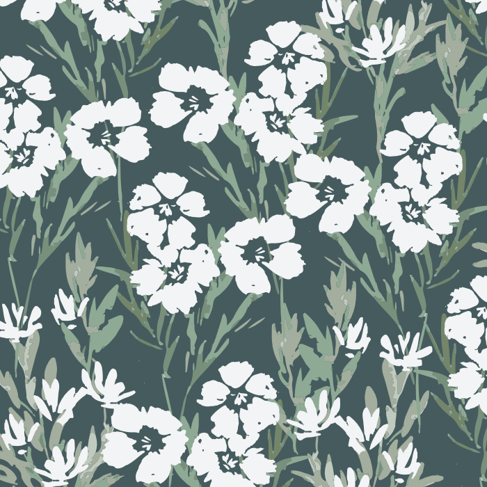 Rejuvenate your living space with our Night Flowers Peel and Stick Wallpaper.