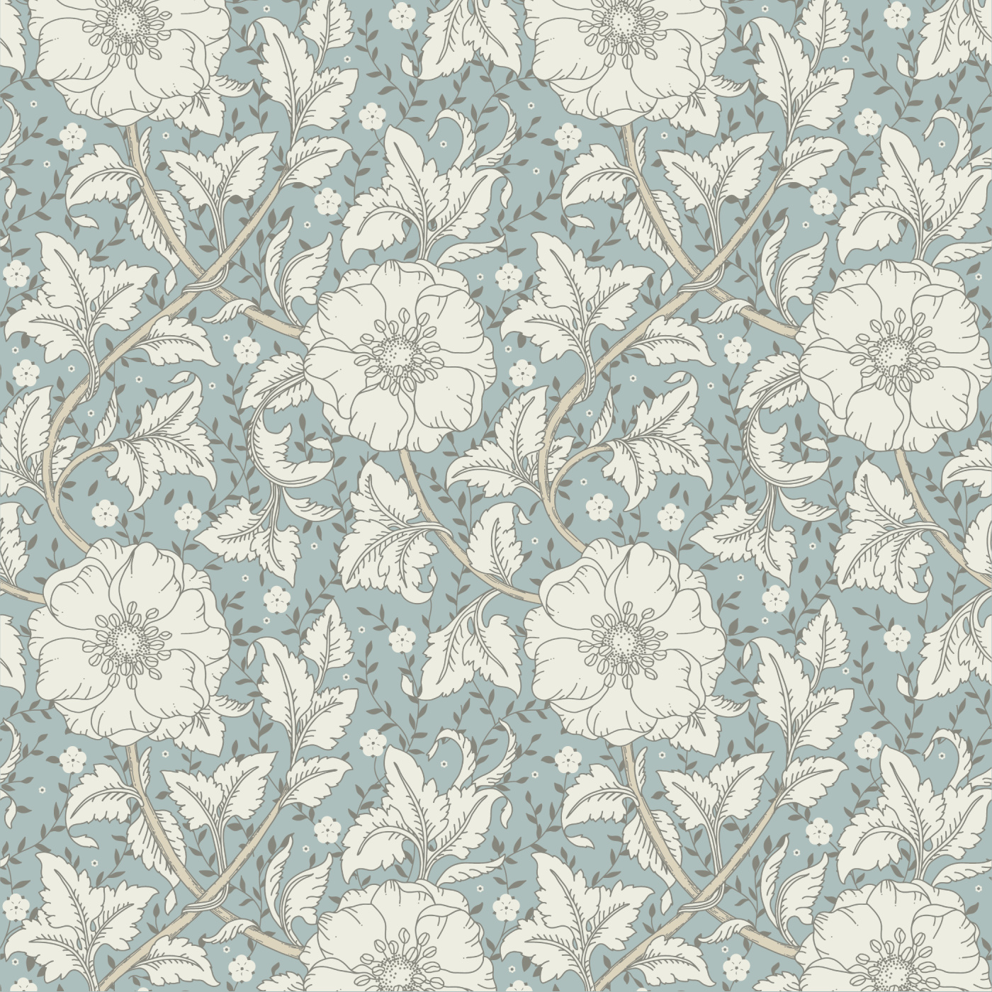 Wild Strawberry Blooms Peel and Stick Removable Wallpaper | Love vs. Design