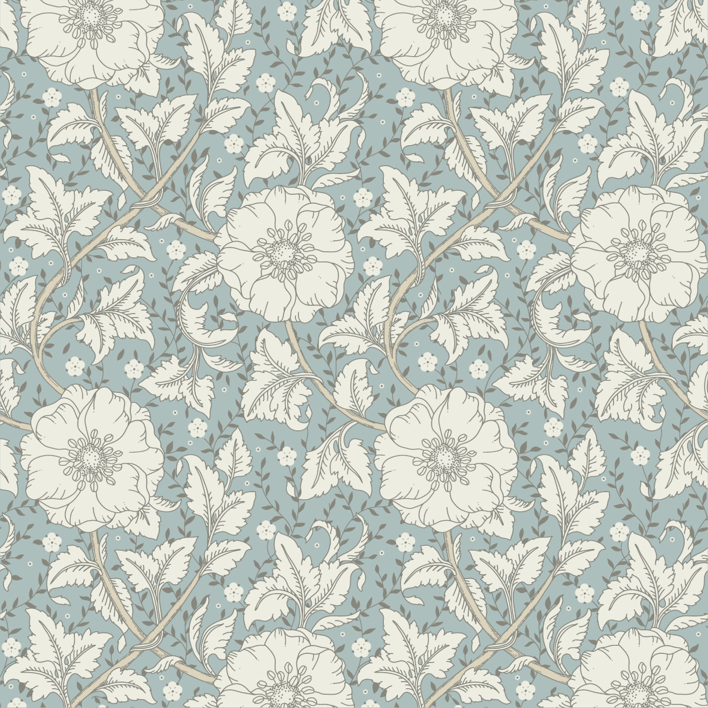 Wild Strawberry Blooms Peel And Stick Removable Wallpaper 