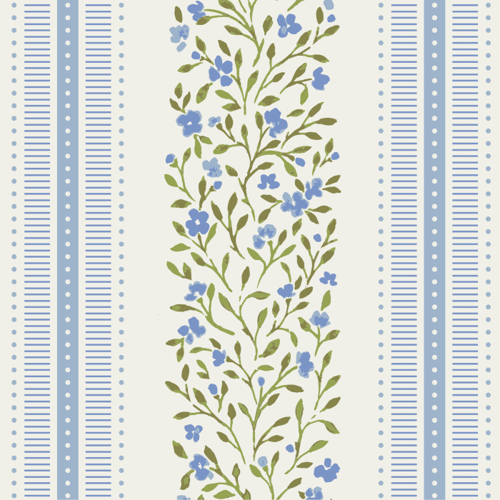 Create a rustic farmhouse statement on any wall in your home with our Ditsy Stripes Peel and Stick Wallpaper.