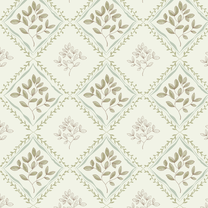 Add a classic touch of nature to any wall in your home with our Floral Diamond Peel and Stick Wallpaper.