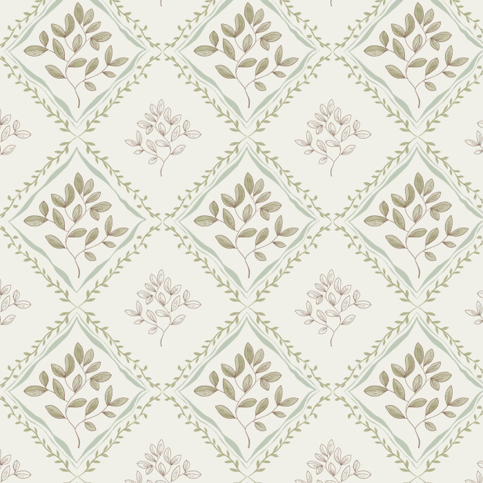 Add a classic touch of nature to any wall in your home with our Floral Diamond Peel and Stick Wallpaper.