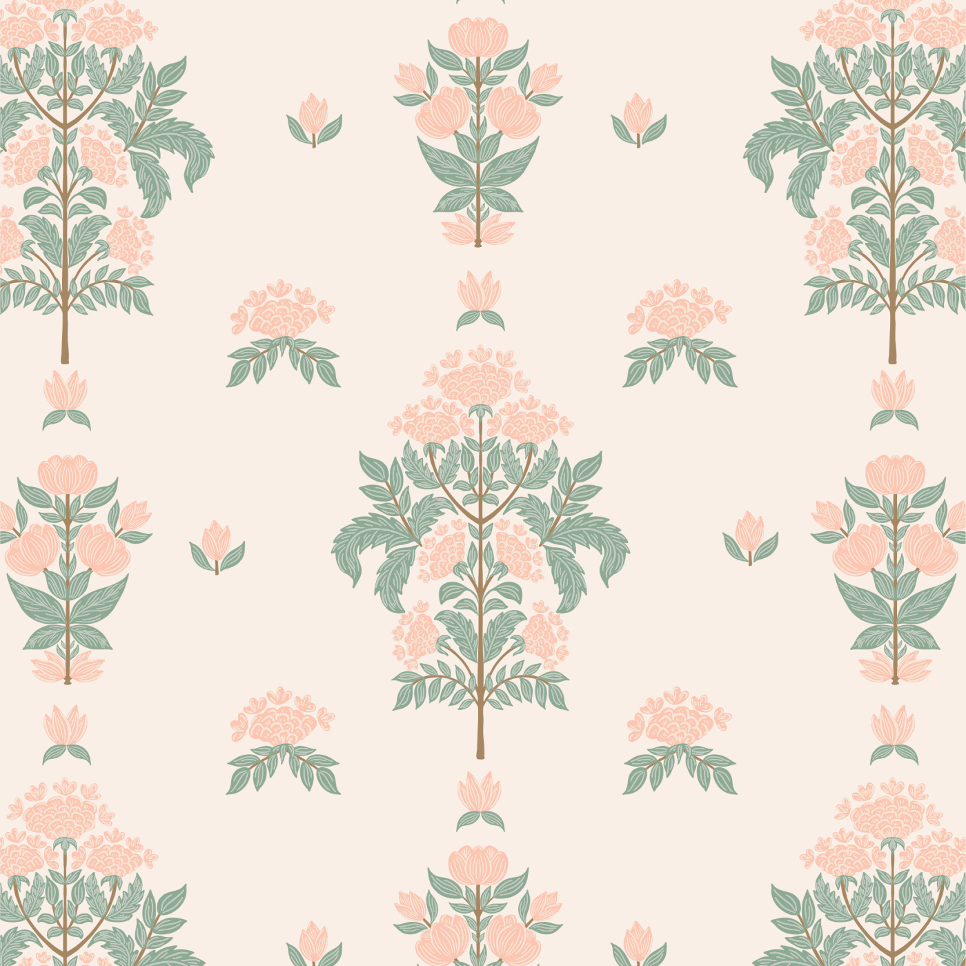 Farmhouse Damask Wallpaper