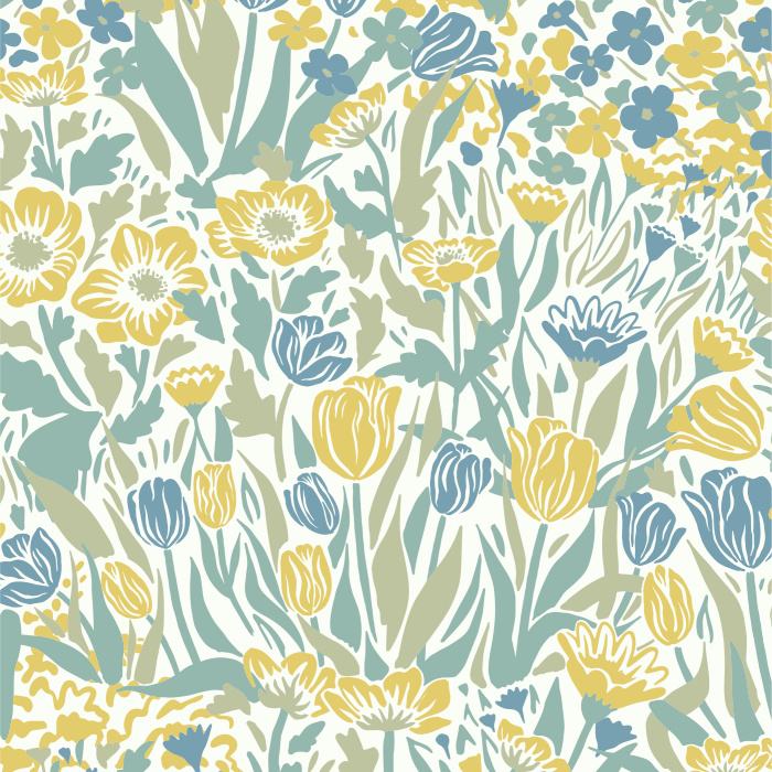 Our Prairie Floral Peel and Stick Wallpaper is sure to bring a colorful touch of nature to any wall in your home.