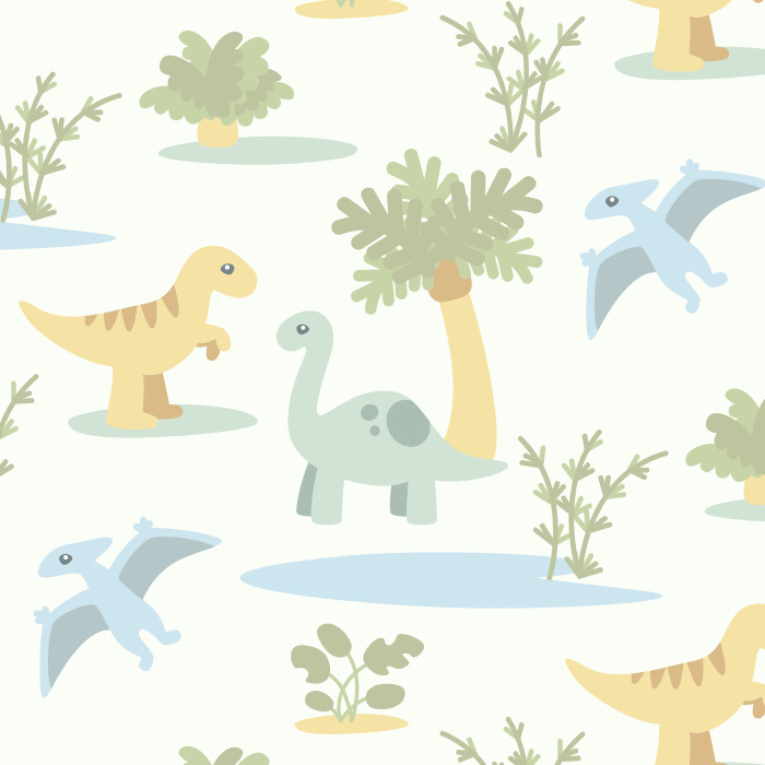 Create the perfect space for the adventurer in your life with our Little Dinosaurs Peel and Stick Wallpaper.