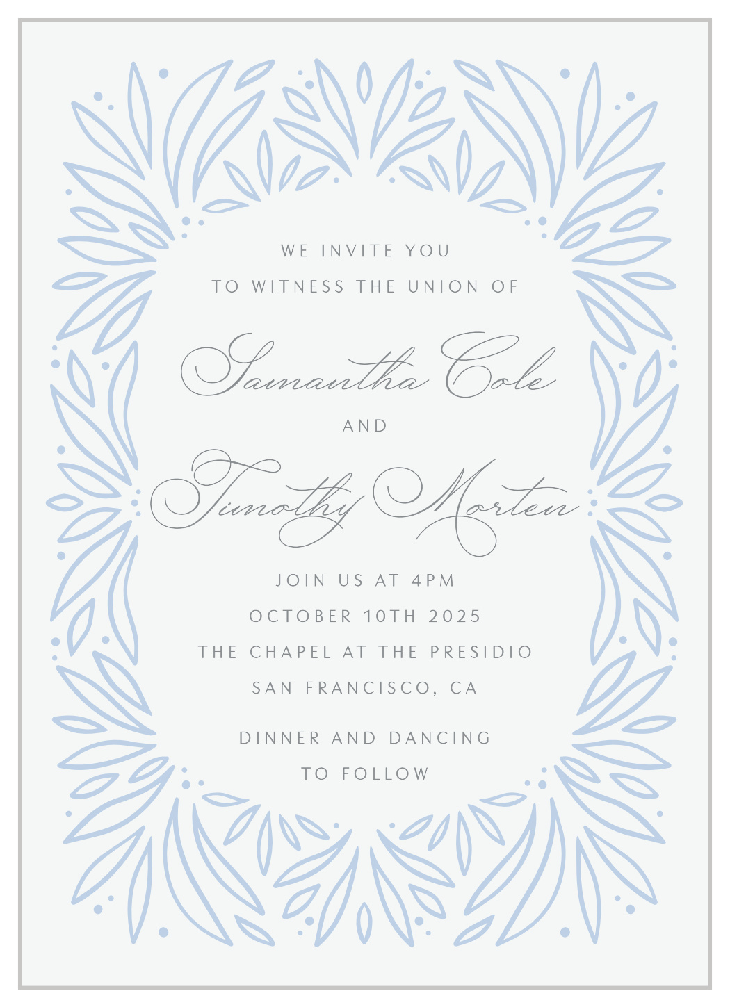 Bursting Frame Wedding Invitations