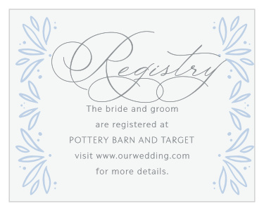 Let family and friends know where you would like your wedding gifts from with our Bursting Frame Registry Cards.