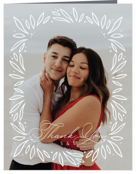 Let family and friends know how much you appreciated their support on your special day with our Bursting Frame Wedding Thank You Cards.