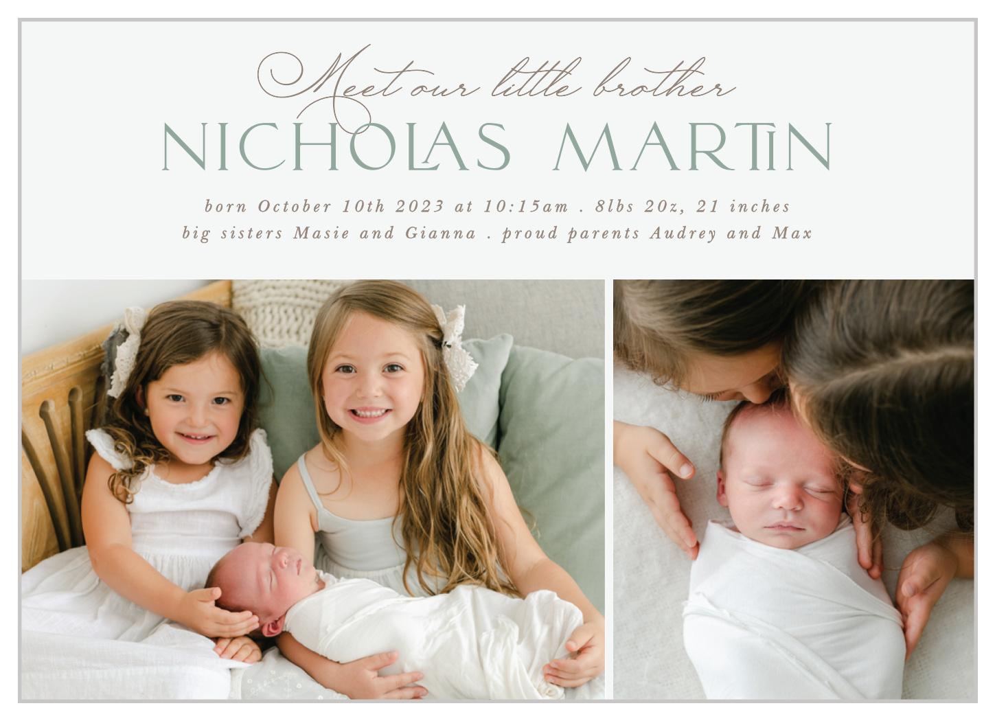 Little Brother Birth Announcements